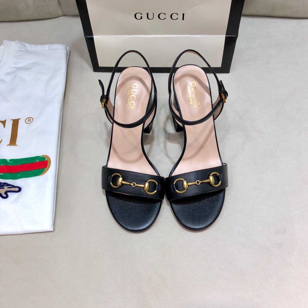Gucci古驰 市场高端版本 面料、内里、中大底全真皮女士凉鞋
