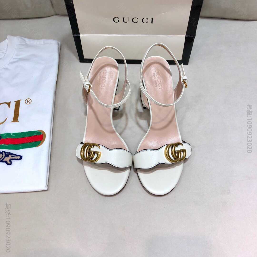 Gucci古驰 市场高端版本 面料、内里、中大底全真皮女士凉鞋