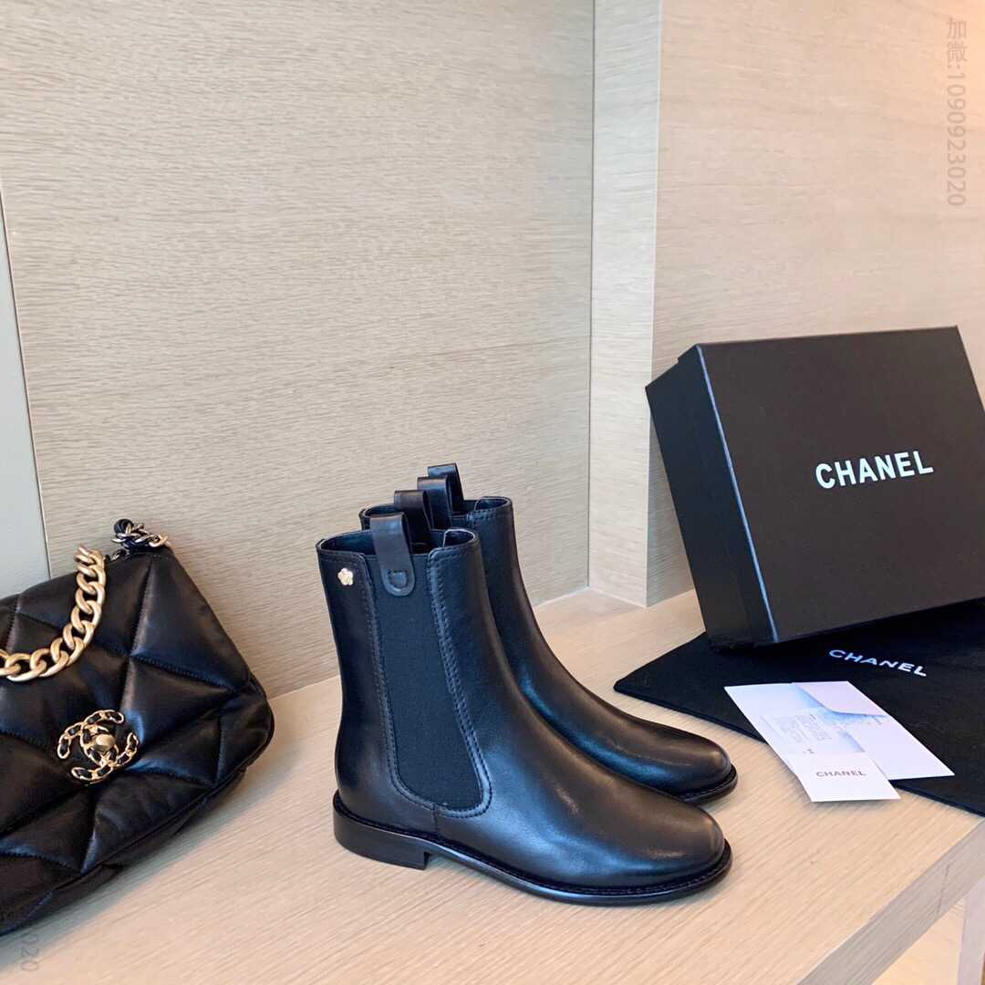 CHANEL FW经典香奈儿秋冬山茶花系列新款靴骑士靴