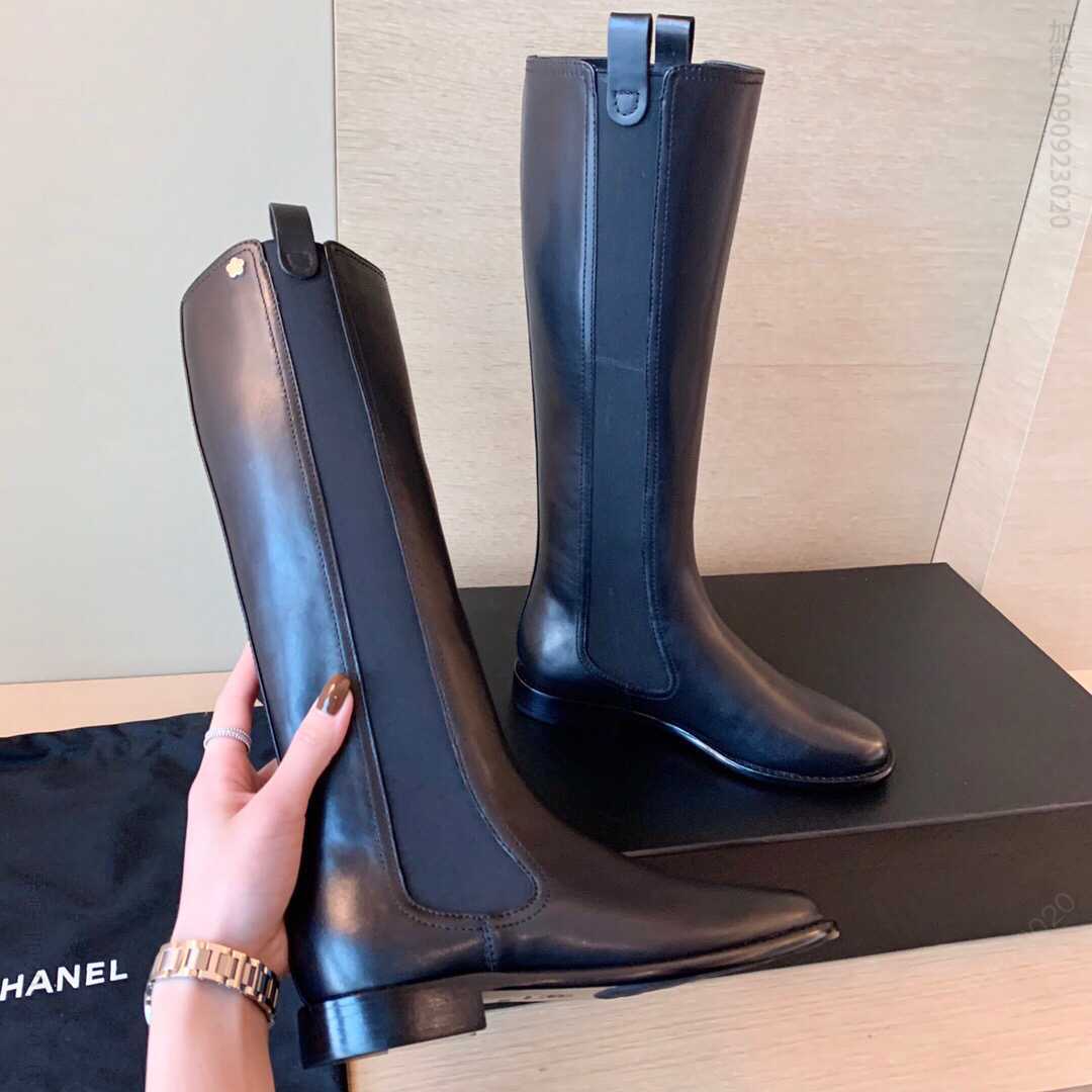 CHANEL FW经典香奈儿秋冬山茶花系列新款靴骑士靴
