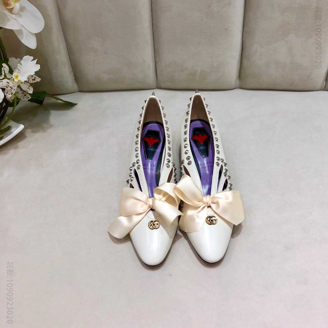 Gucci古驰 2023早春新品顶级版 面料内里羊皮中跟鞋