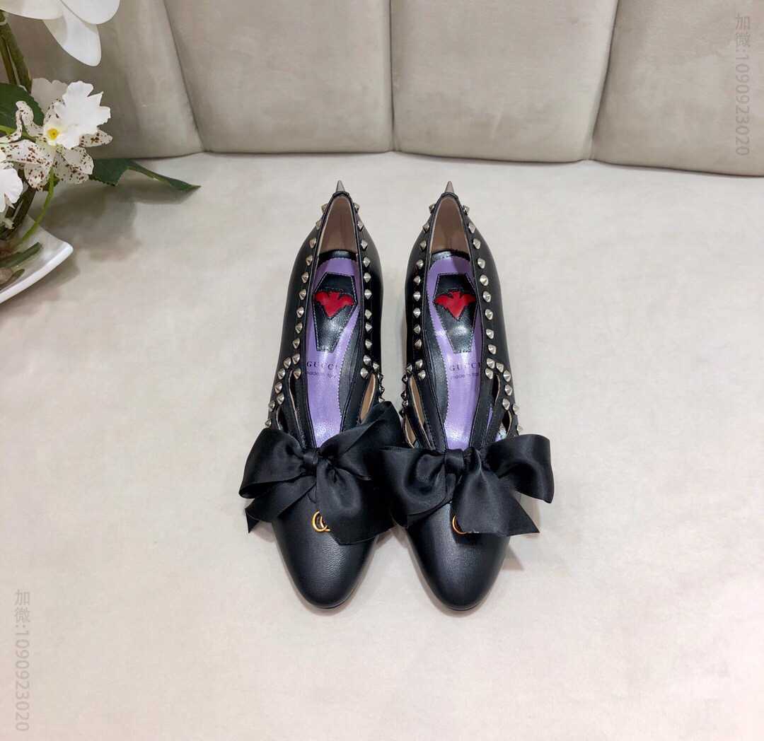 Gucci古驰 2023早春新品顶级版 面料内里羊皮中跟鞋