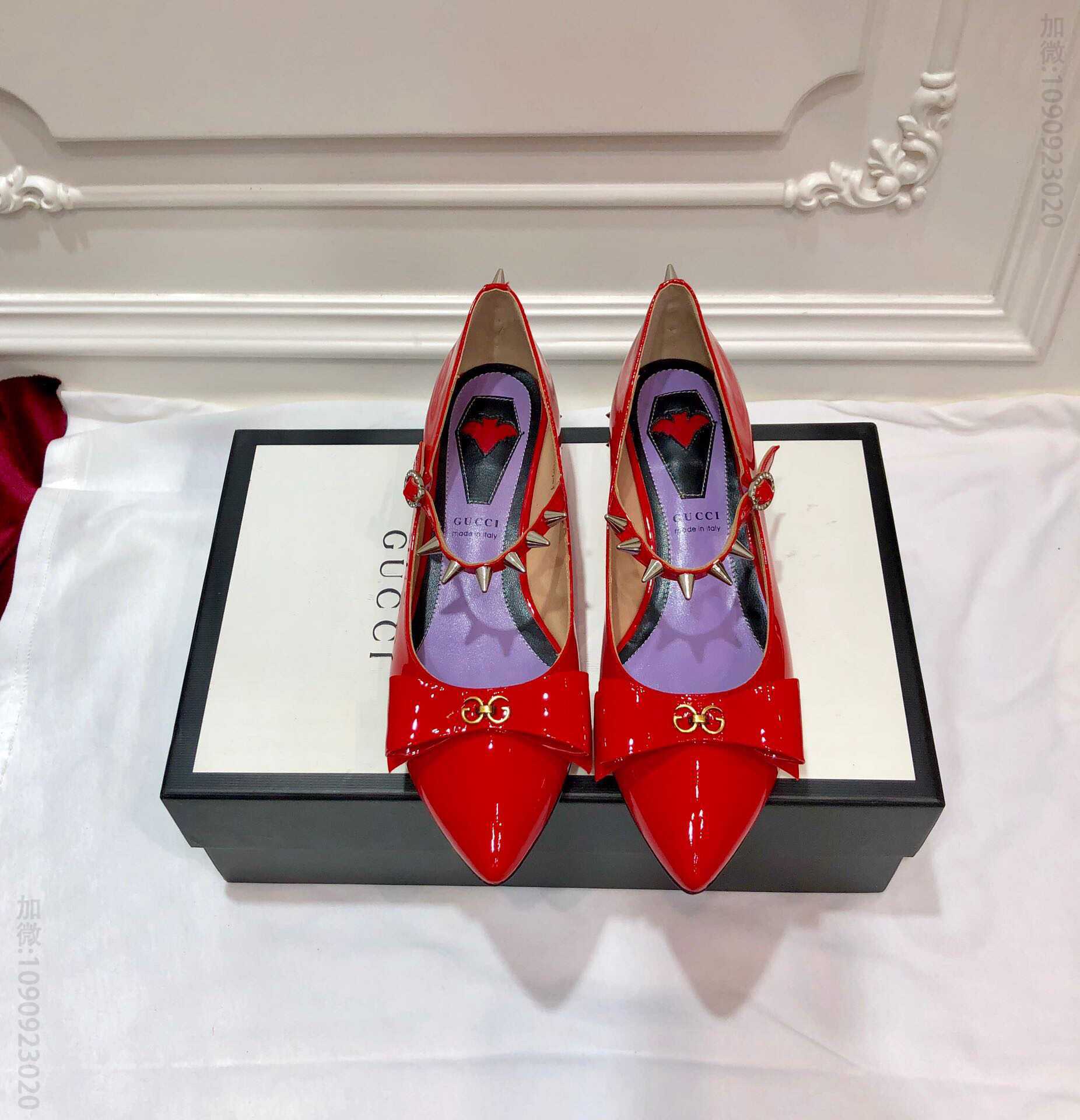 Gucci古驰 2023早春新品顶级版 面料内里羊皮中跟鞋