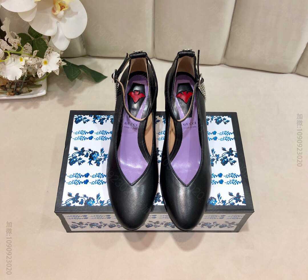 Gucci古驰 2023早春新品顶级版 面料进口混种羊真皮大底女士高跟鞋