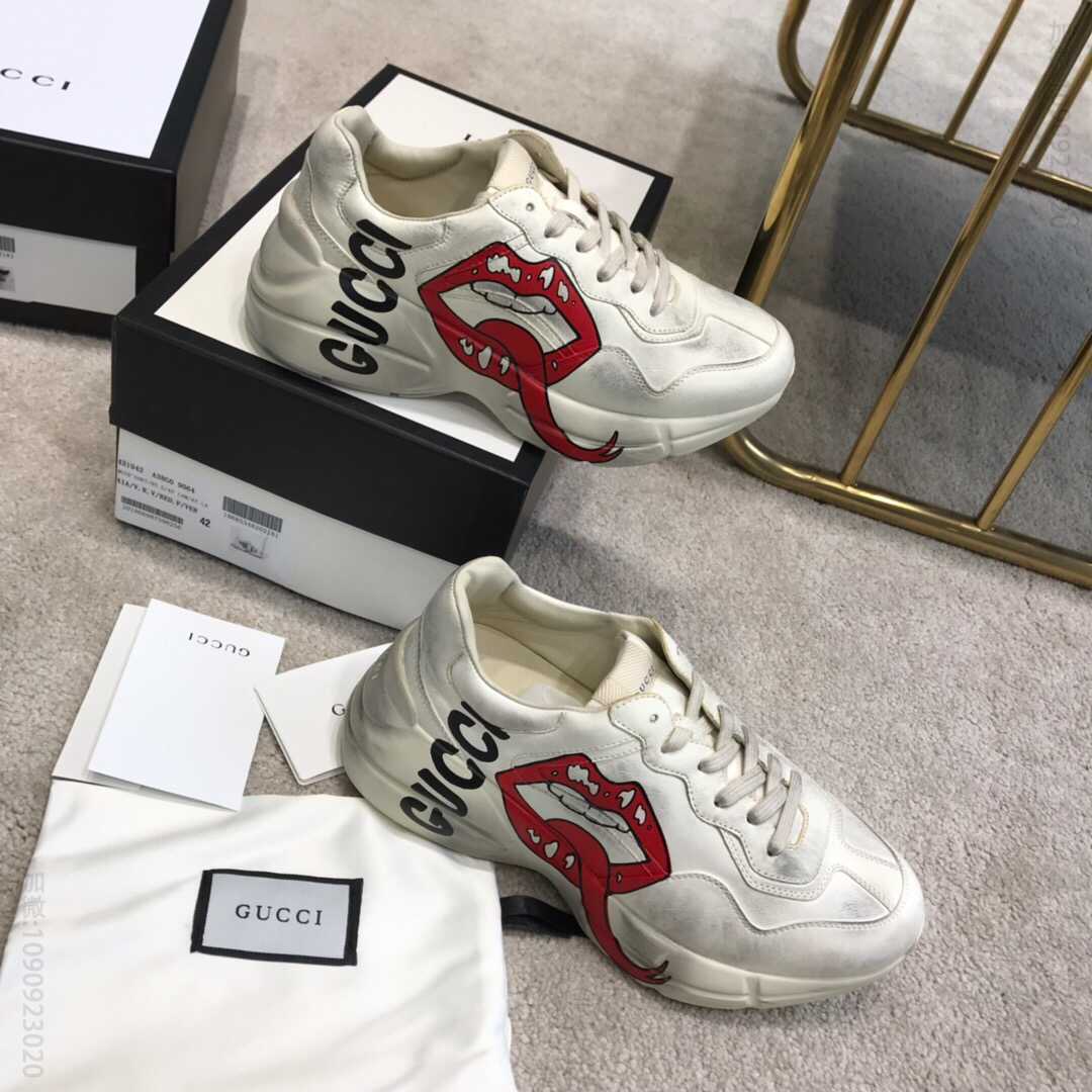 GUCCI 古驰/古奇 代购版本 Rhyton运动系列复古老爹鞋