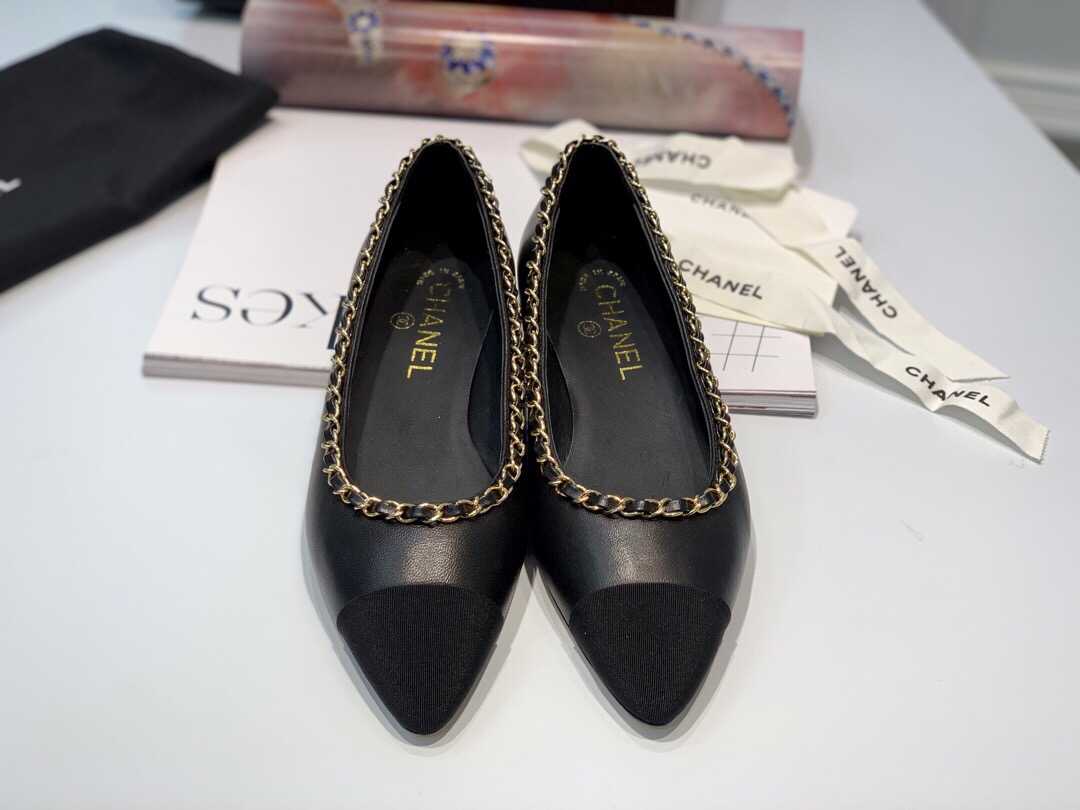 20款最新Chanel小香风标志性的链条小香平底鞋乐福鞋