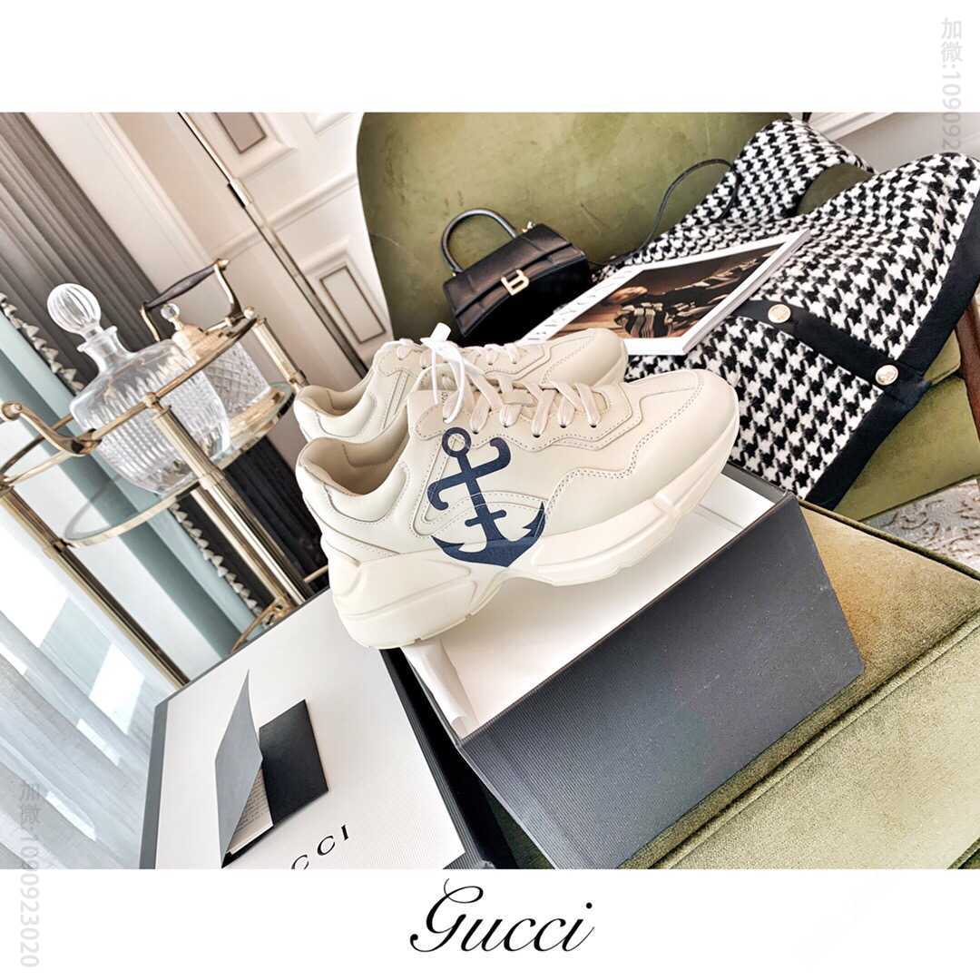 Gucci古驰 进口水染柔软小牛皮重工老爹鞋情侣款全系列