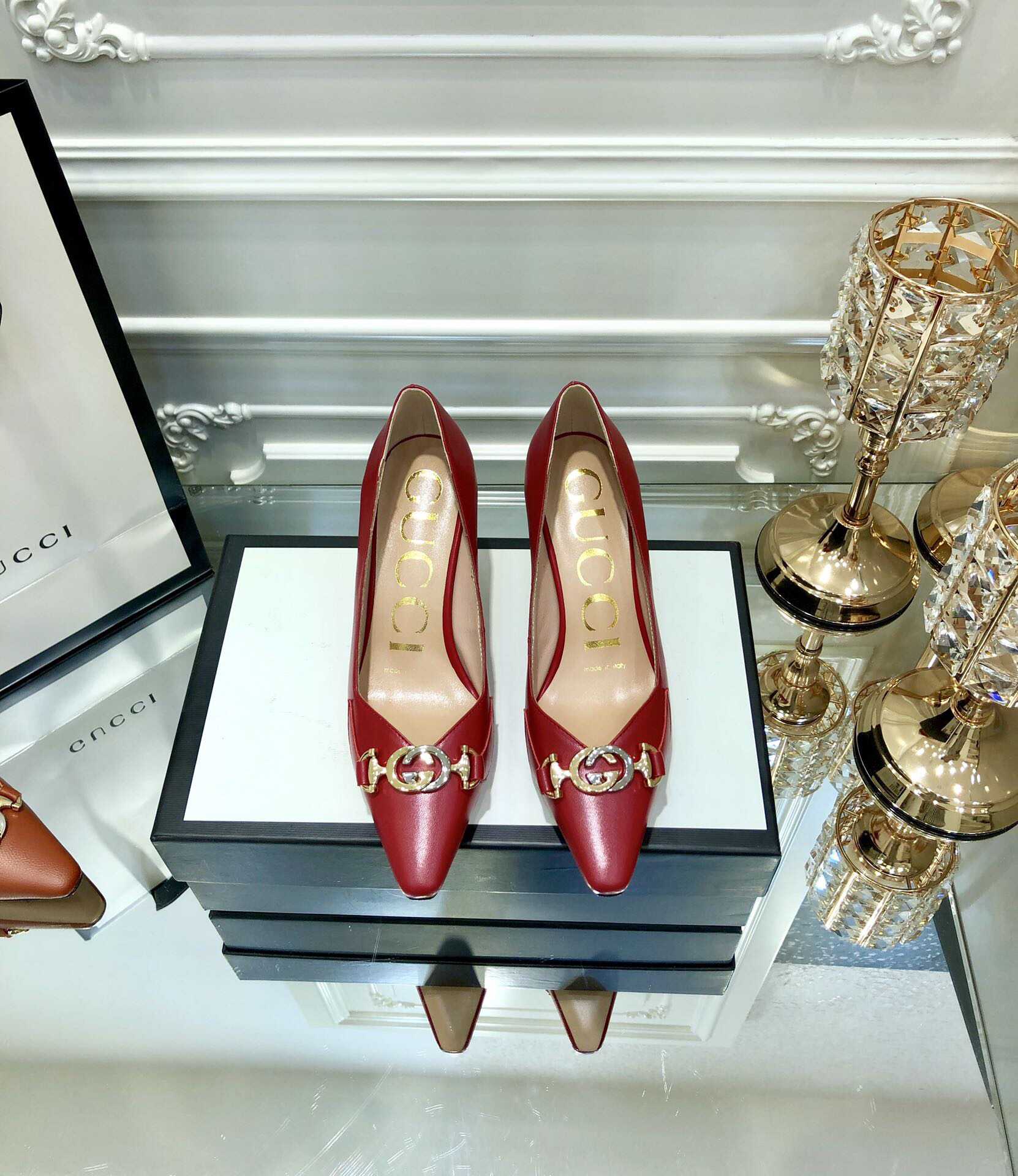 Gucci古驰 新品上市2023早春新品 原版楦形开发、专柜同步女士高跟鞋