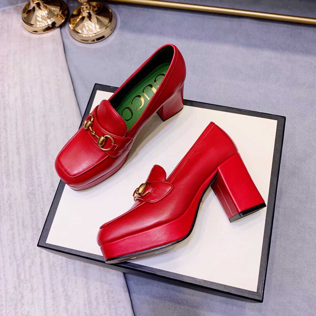 Gucci古驰 新品上市 市场首发顶级版 面料进口羊皮 内里羊皮高跟鞋