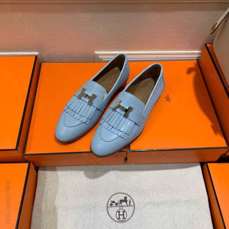 HERMES爱马仕 2023新颜色Royal Loafer流苏麦穂乐福鞋