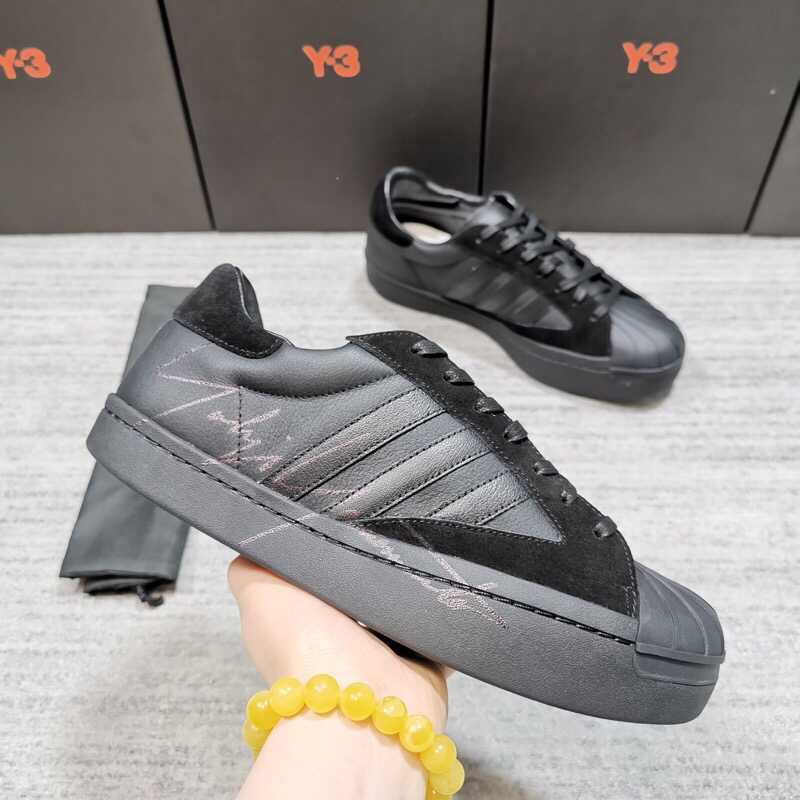 高仿潮牌女款平板鞋 潮牌平板鞋货源 山本耀司发布 Y-3 x Superstar 男士板鞋 平板鞋 