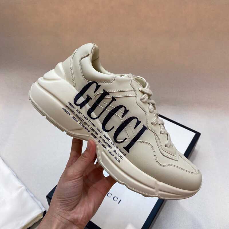 Gucci古驰 采用厚底设计字母印花男女款运动鞋
