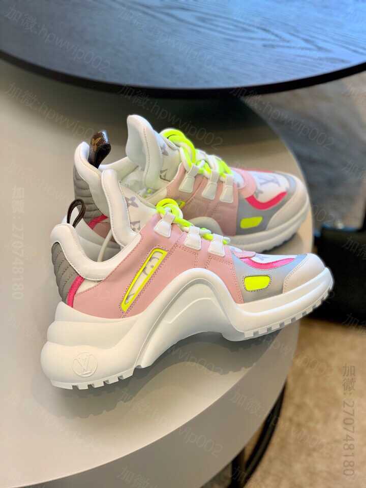 原单路易威登女款运动鞋 路易威登 20ss L v家新款Archlight系列全新糖果配色老爹鞋 路易威登女款运动鞋 