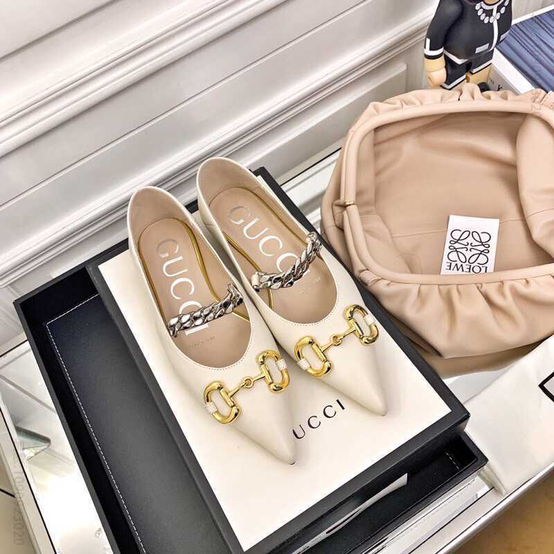 gucci古驰 G家尖头马衔扣链条脚踩跟两穿拖鞋