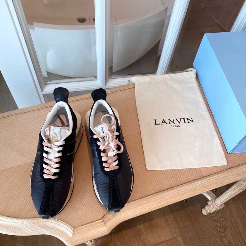原版潮牌女款运动鞋 LANVIN 全新2023bumper sneaker复古跑鞋 原版潮牌运动鞋 