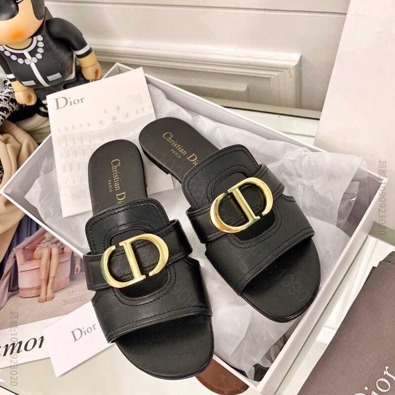 Dior迪奥 2023新款CD饰扣露趾拖鞋系列