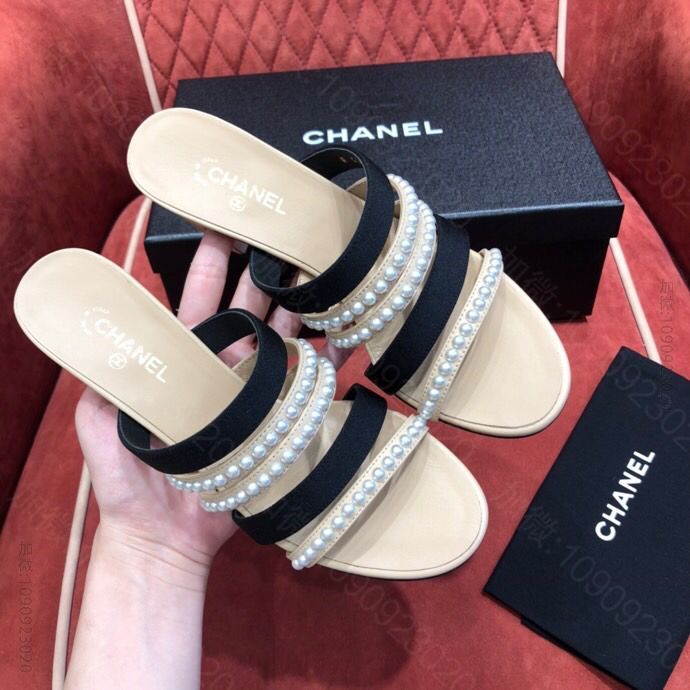 C98490_chanel香奈儿 100%珍珠材质意大利A级大底女士凉鞋 一比一香奈儿凉鞋