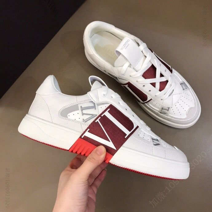 华伦天奴 V L7N 2023春夏情侣款小牛皮绑带运动鞋