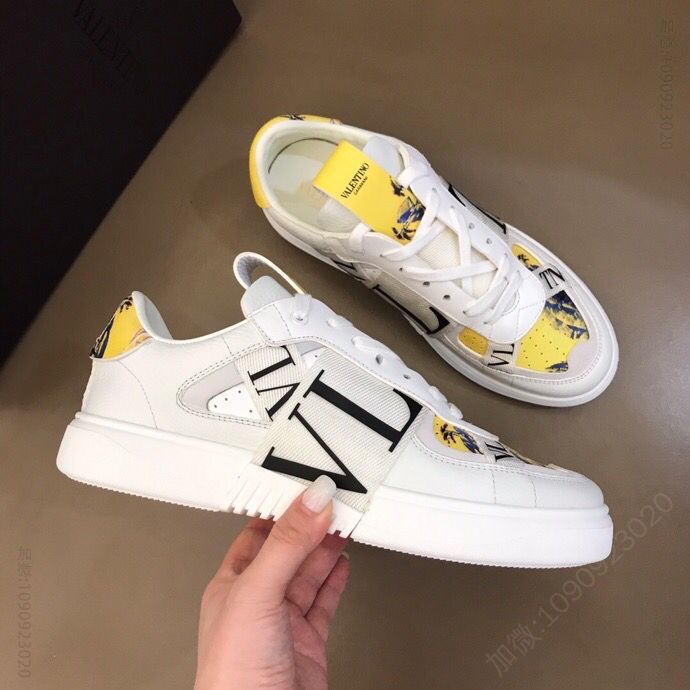 华伦天奴 V L7N 2023春夏情侣款小牛皮绑带运动鞋