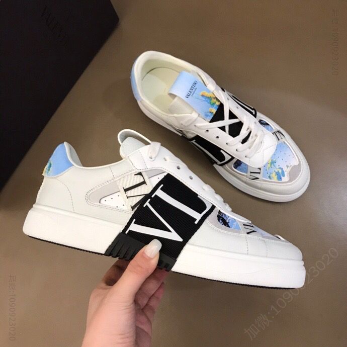 华伦天奴 V L7N 2023春夏情侣款小牛皮绑带运动鞋