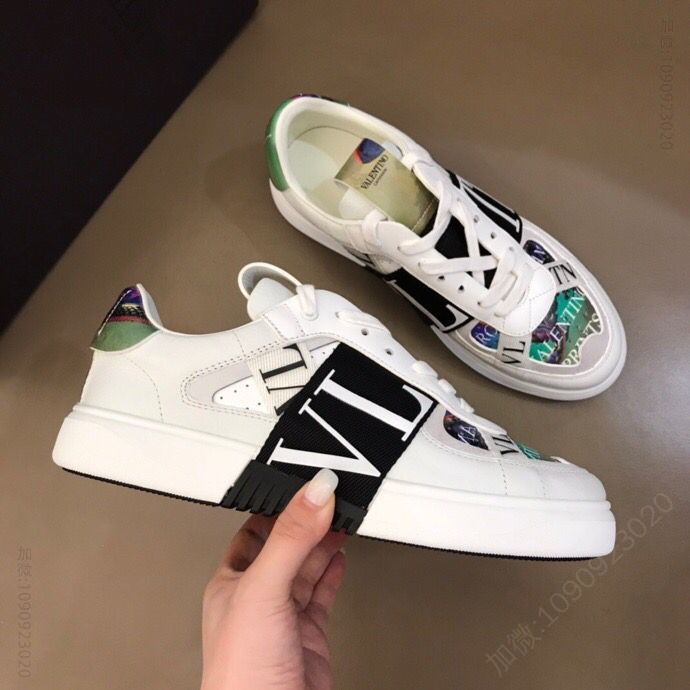 华伦天奴 V L7N 2023春夏情侣款小牛皮绑带运动鞋