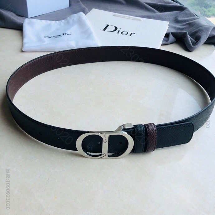 迪奥Dior(法国)专柜款精钢CD夹扣男款腰带宽度3.5cm