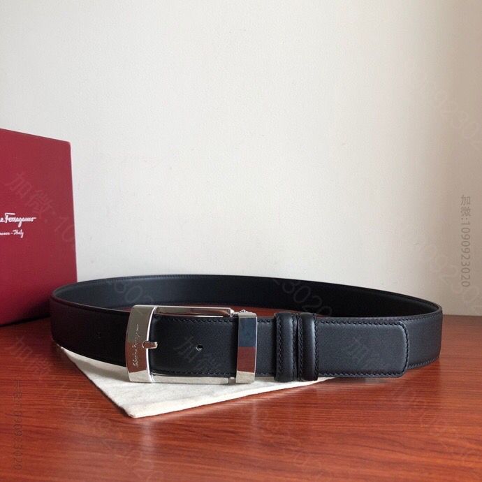 SalvatoreFerragamo菲拉格慕男士3.5cm精品针式扣，进口双...