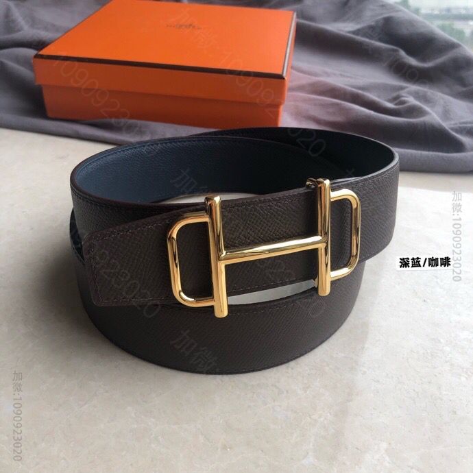 Hermes爱马仕 专柜皇家金属扣精钢材质男款3.8cm原版皮腰带