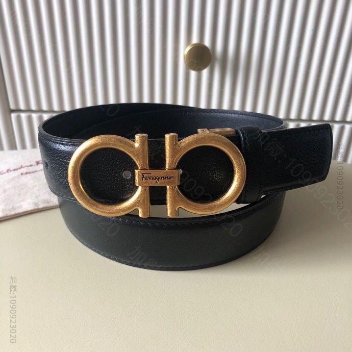 SalvatoreFerragamo菲拉格慕男士3.5cm精致复古金属夹扣，...