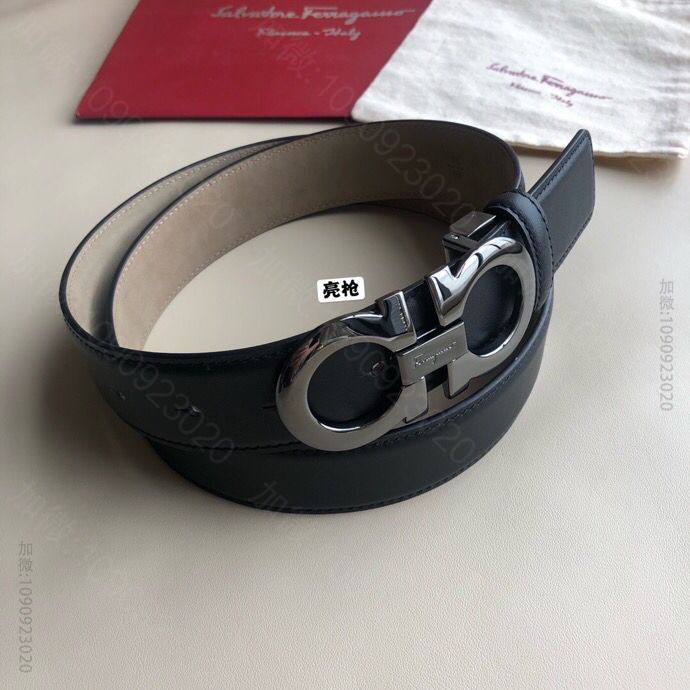 SalvatoreFerragamo菲拉格慕男士3.5cm经典双款夹扣进口头...