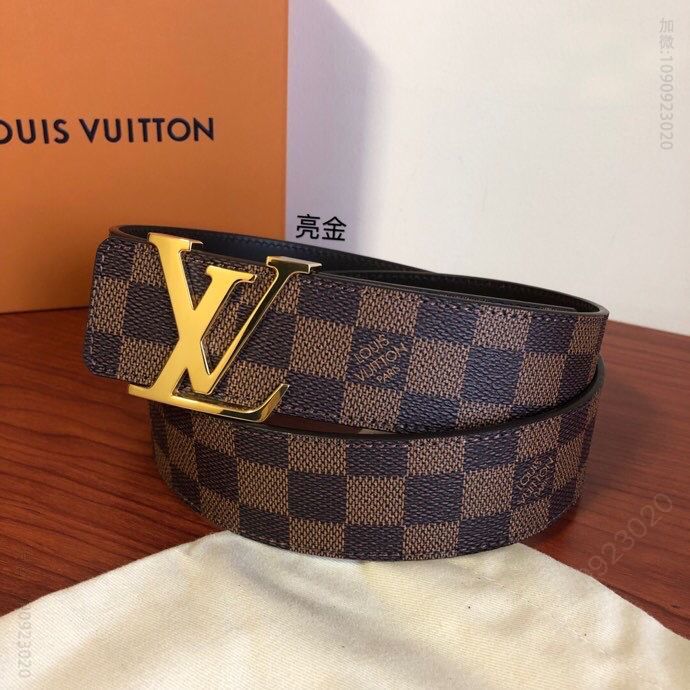 LOUIS VUITTON经典啡棋盘格/黑棋盘格/老花40毫米腰带