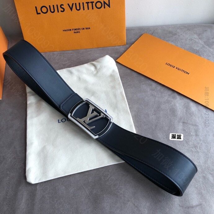 LV/路易威登 精钢字母方形树脂镶嵌钻扣40毫米双面外用腰带