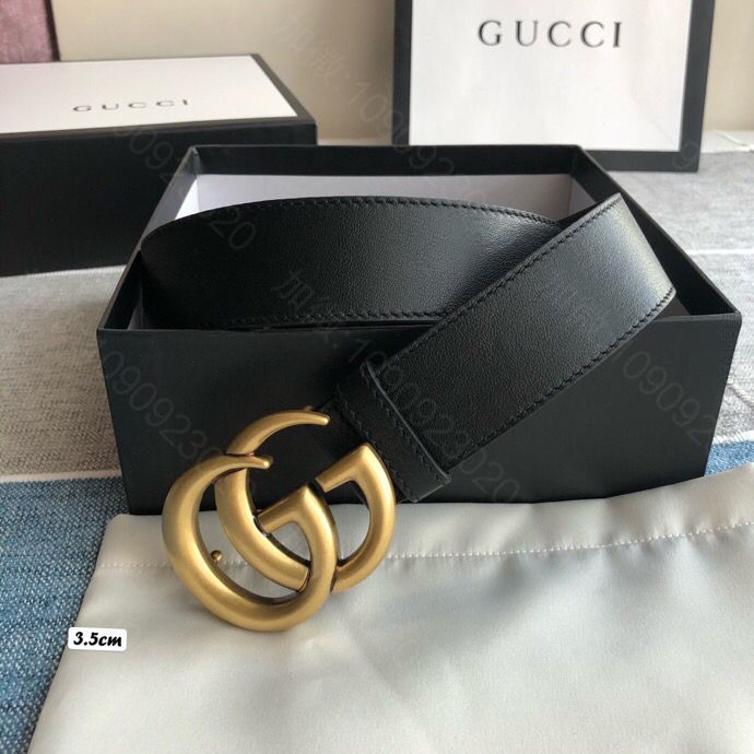 Gucci古驰标志性的古铜色GG男女款腰带