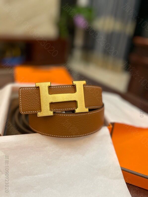 原单品质—Hermes/爱马仕经典H拉丝金色/钯扣，进口togo皮小牛皮38...