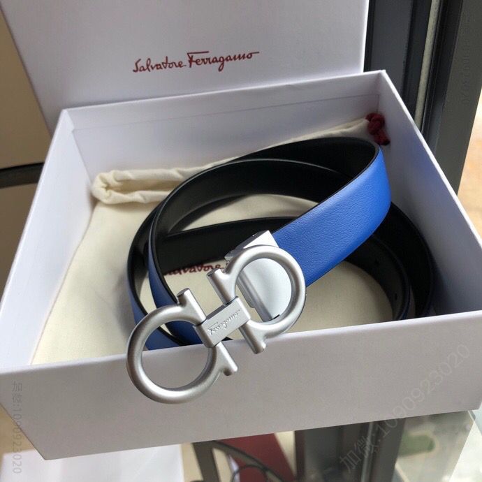 Ferragamo.菲拉格慕女款2.5cm双圈夹扣腰带