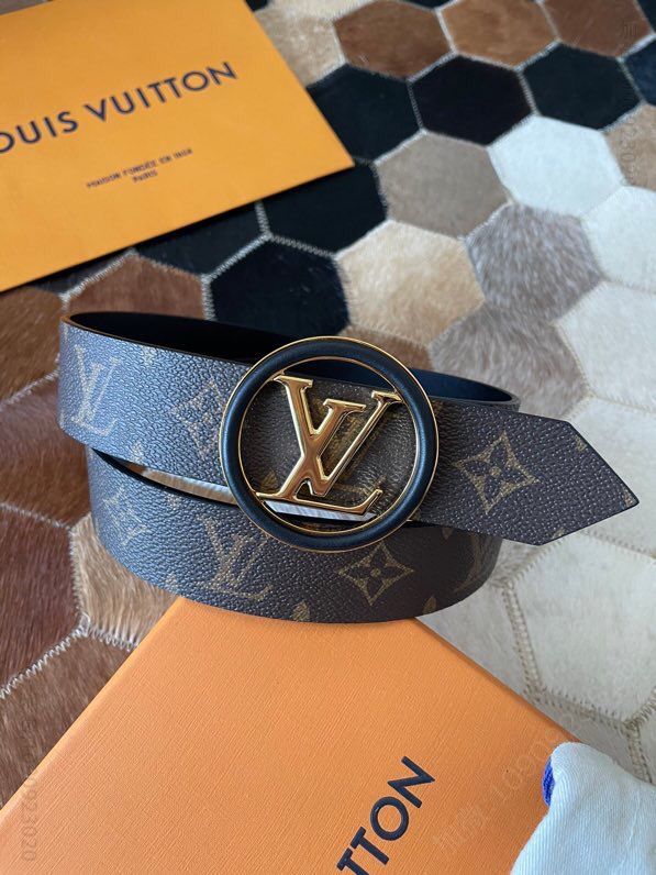 LV/路易威登 皮面勾勒LV Circle搭扣35厘米Around双面腰带