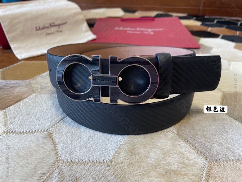 SalvatoreFerragamo菲拉格慕男士3.5cm精钢Gancini...