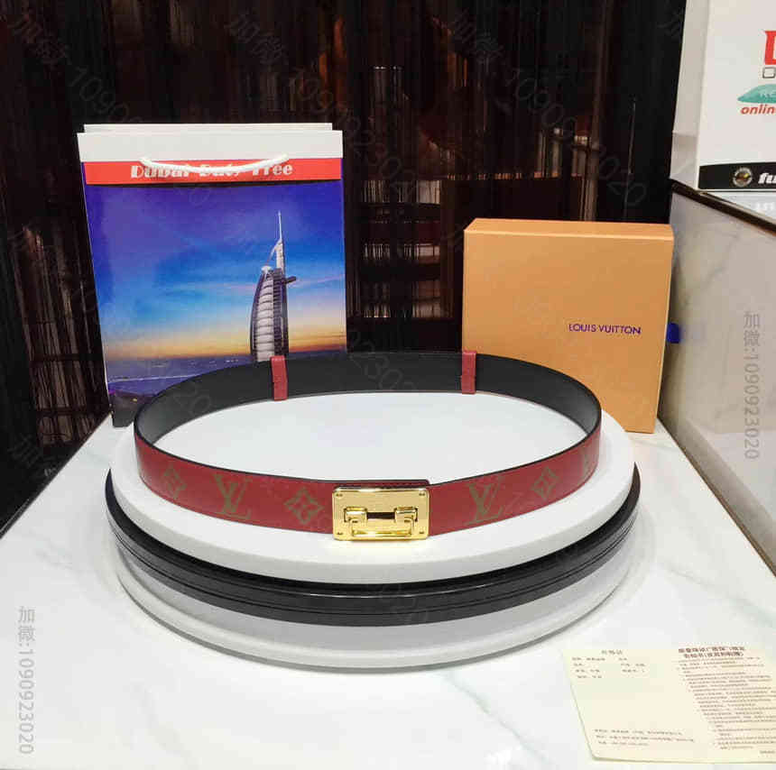 LOUIS VUITTON路易威登 进口双面原版牛皮 万能腰带 30mm