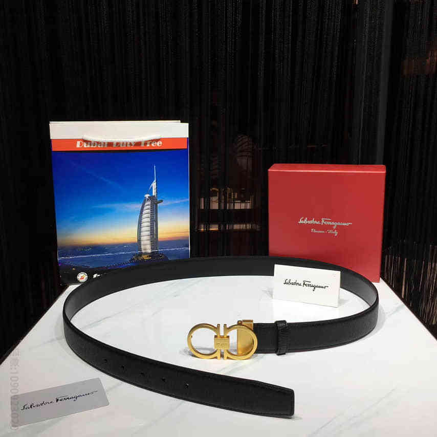 【Ferragamo菲拉格慕】宽3.5CM双面荔枝纹皮带