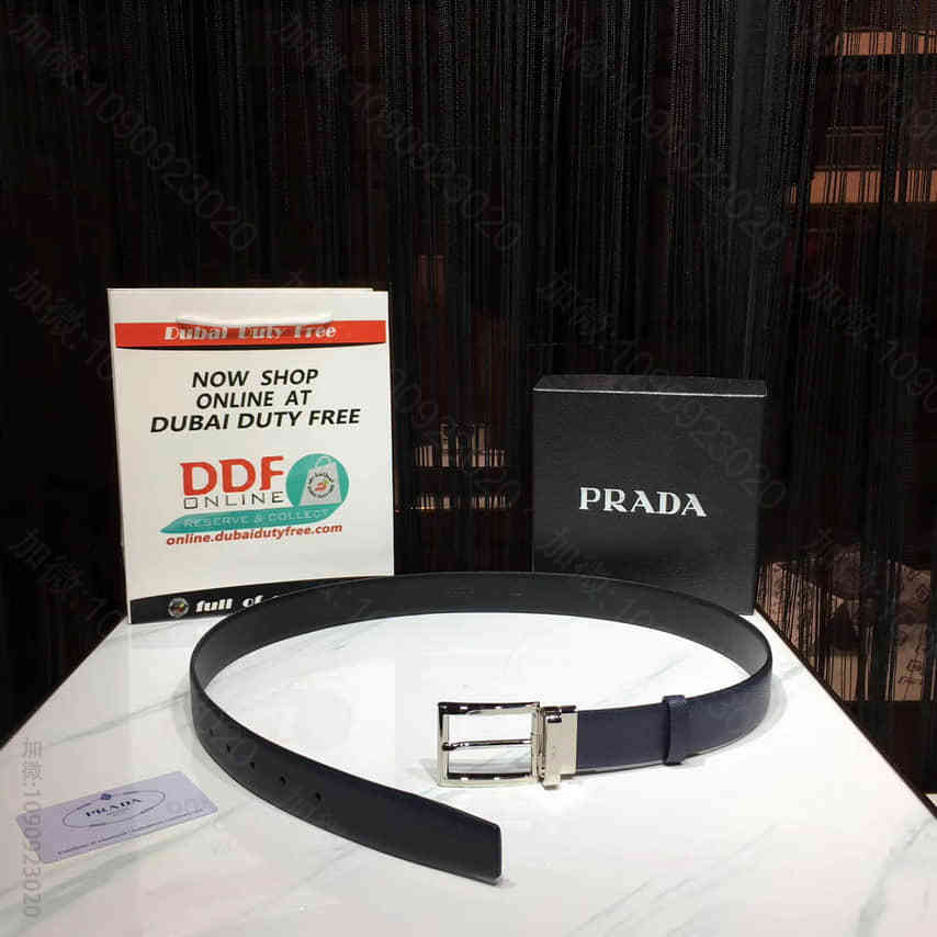 【PRADA普拉达】纯进口的小牛皮精致工艺3.5厘米