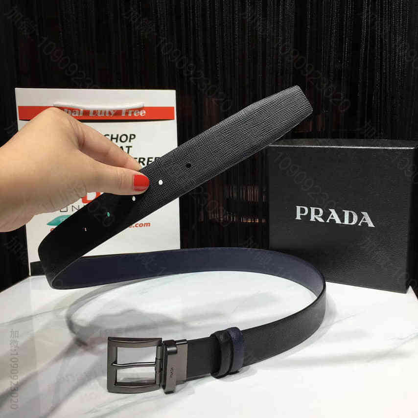 【PRADA普拉达】纯进口的小牛皮精致工艺3.5厘米
