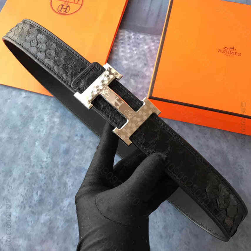爱马仕 原始大森林蟒蛇皮 底皮头层牛皮