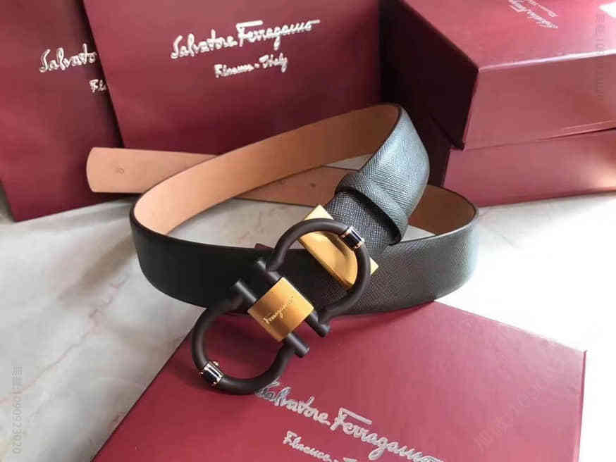 菲拉格慕(Ferragamo)精致双圈五金腰带