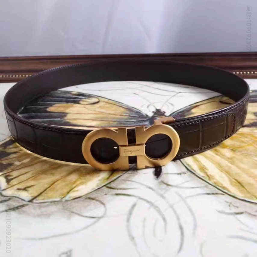 菲拉格慕(Ferragamo)精致双圈五金腰带