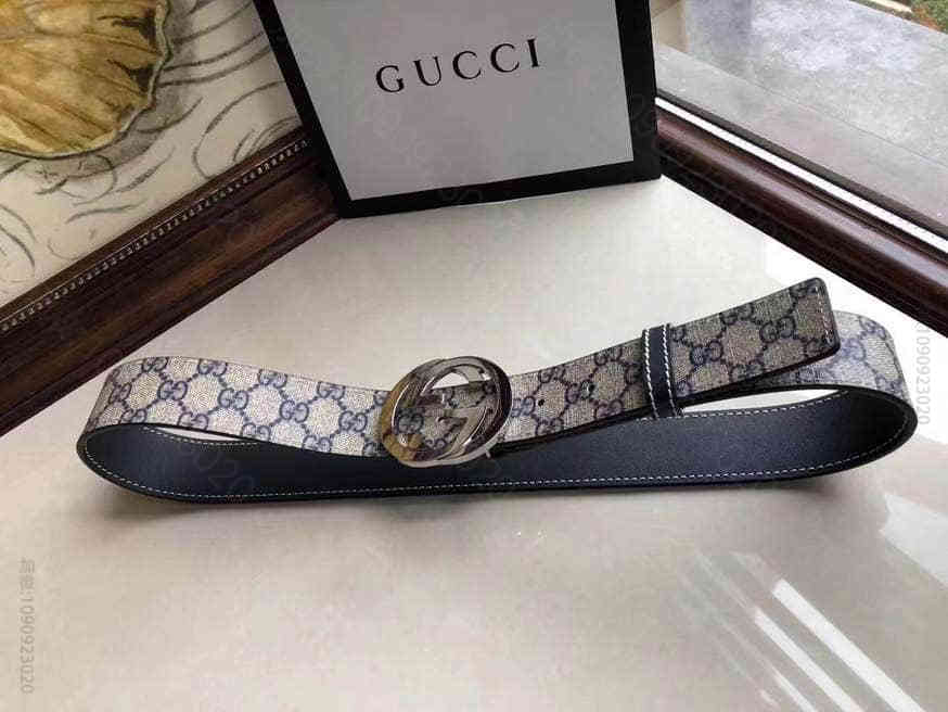男士PVC配皮双G精品金属扣男士腰带