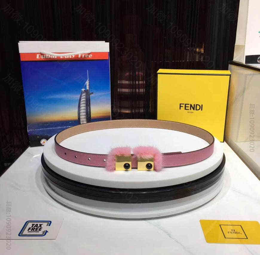 〖FENDI〗芬迪双面头层小牛皮女士腰带