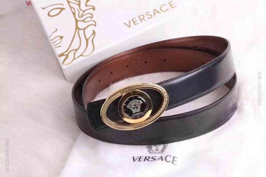 VERSACE范思哲精钢美人头翻转扣头男士腰带！