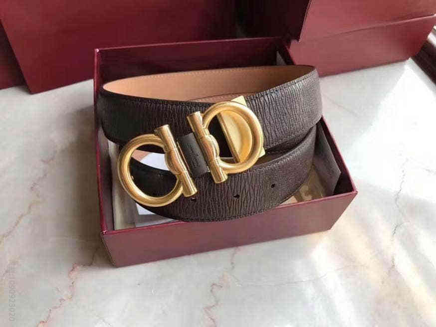菲拉格慕(Ferragamo)精致双圈五金腰带