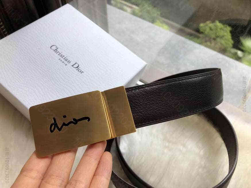 迪奥Dior 专柜款精钢旋转夹扣 2023最新款男款腰带
