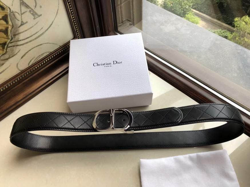 迪奥Dior 专柜款精钢CD夹扣 2023最新款 男士腰带